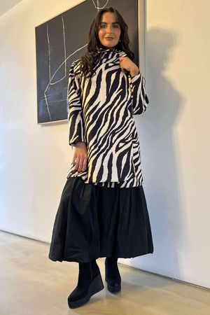 Cori Longline Jacket Zebra